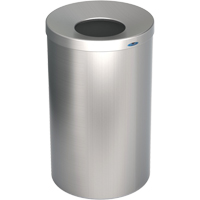 Lobby Waste Receptacle, Stainless Steel, 33 US gal. Haskins Industrial Inc.