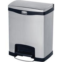 Contenant &agrave; d&eacute;chets Slim Jim , Acier inoxydable, Capacit&eacute; 8 gal. US Haskins Industrial Inc.