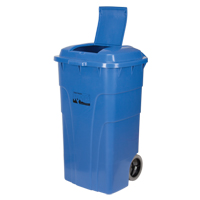 Roll Out Recycling Bin, Curbside, Polyethylene, 65 US gal. Haskins Industrial Inc.