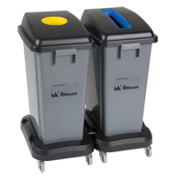 Recycling & Waste Receptacle Dolly, Polypropylene, Black, Fits: 17-1/4" x 12-1/2" Haskins Industrial Inc.