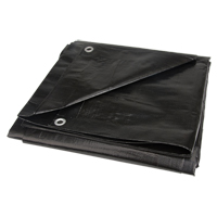 Tarp, Light Industrial Duty, Black, 6' x 8' x 8 mils Haskins Industrial Inc.