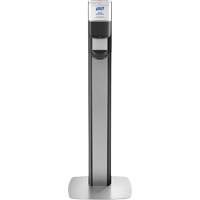 Messenger ES8 Silver Panel Floor Stand with Dispenser Haskins Industrial Inc.