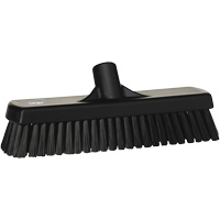 Deck & Wall Scrub Broom, Stiff Bristles, 12", Polyester, Black Haskins Industrial Inc.