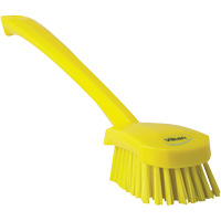 Brosse &agrave; manche long, Soies Ferme, Longueur de 16-3/10", Jaune Haskins Industrial Inc.