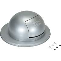 Drum Waste Disposal Top, Dome Lid, Metal, Fits Container Size: 23-1/2" Dia. Haskins Industrial Inc.