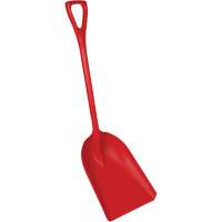 One-Piece Food Processing Shovel, 14" x 17" Blade, 42-1/2" Length, Plastic, Red Haskins Industrial Inc.