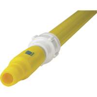 Manche de brosse pour plateforme, Brosse/Support &agrave; tampon, Jaune, T&eacute;lescopique, 62"-113" lo Haskins Industrial Inc.