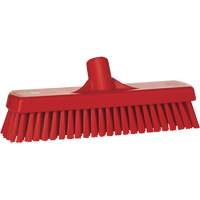 Brosse &agrave; r&eacute;curer pour planchers et murs, Crins Ferme, 12", Polyester, Rouge Haskins Industrial Inc.