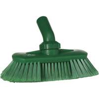 Brosse de lavage aliment&eacute;e en eau et &agrave; angle r&eacute;glable, Soies Doux, Longueur de 9-1/4", Vert Haskins Industrial Inc.