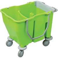 Double Mop Bucket with Wringer, 3.75 US Gal. (60 qt.) Capacity, Green Haskins Industrial Inc.