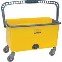 Microfibre Mop Bucket & Wringer, Strainer, 11 US Gal. (44 Quart), Yellow Haskins Industrial Inc.