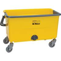 Microfibre Mop Bucket & Wringer, Strainer, 11 US Gal. (44 Quart), Yellow Haskins Industrial Inc.