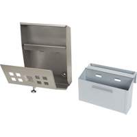 Smoking Receptacle, Wall-Mount, Stainless Steel, 1.6 Litres Capacity, 13-4/5" Height Haskins Industrial Inc.