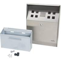 Smoking Receptacle, Wall-Mount, Stainless Steel, 1.6 Litres Capacity, 13-4/5" Height Haskins Industrial Inc.