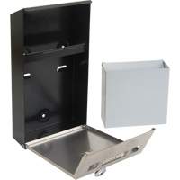 Cendrier, Montage mural, Acier inoxydable, Capacit&eacute; 1 Litre, Hauteur 11-4/5" Haskins Industrial Inc.