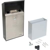 Cendrier, Montage mural, Acier inoxydable, Capacit&eacute; 1 Litre, Hauteur 11-4/5" Haskins Industrial Inc.