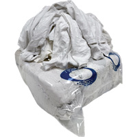 Wiping Rags, Cotton/Fleece, White, 25 lbs. Haskins Industrial Inc.