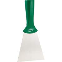 Grattoir en acier inoxydable avec poign&eacute;e montable sur manche, Vert, 4" la x 8" lo Haskins Industrial Inc.