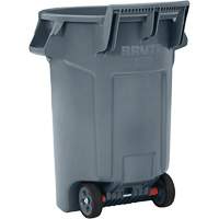 Brute&reg; Vented Wheeled Container, Plastic, 44 US gal. Haskins Industrial Inc.