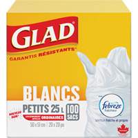 Small 25L Febreze Garbage Bags, Regular, 20" W x 20" L, White Haskins Industrial Inc.