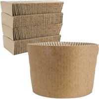 Manchons Kraft pour gobelet de caf&eacute;, Papier, 12 oz - 20 oz, Brun Haskins Industrial Inc.