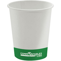 Single Wall Hot/Cold Compostable Paper Cups, 8 oz., Multi-Colour Haskins Industrial Inc.