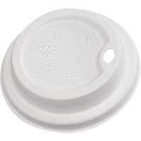 Compostable White Dome Sip Lids Haskins Industrial Inc.