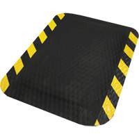 Tapis Hog Heaven, Losange, 2' x 3' x 5/8", Noir/Jaune, Nitrile Haskins Industrial Inc.