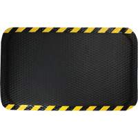 Tapis Hog Heaven, Losange, 3' x 5' x 5/8", Noir/Jaune, Nitrile Haskins Industrial Inc.