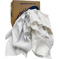 Recycled Wiping Rags, Cotton, White, 10 lbs. Haskins Industrial Inc.