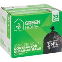 Sacs &agrave; ordures Green Home, Fort, 33" la x 48" lo, 3 mils, Noir, Capacit&eacute; 159 L (42 gal.) Haskins Industrial Inc.