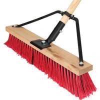 Push Broom with Braced Handle, 18", Medium, PVC Bristles Haskins Industrial Inc.