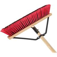 Push Broom with Braced Handle, 18", Medium, PVC Bristles Haskins Industrial Inc.
