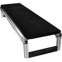 Trousse de plateforme de travail modulaire en aluminium lisse FOUNDATION, 18" la x 72" pr, Capacit&eacute; de 400 lb, Enti&egrave;rement soud&eacute; Haskins Industrial Inc.