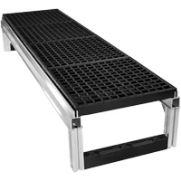 Trousse de plateforme de travail modulaire en aluminium &agrave; drainage ouvert FOUNDATION, 18" la x 72" pr, Capacit&eacute; de 400 lb, Enti&egrave;rement soud&eacute; Haskins Industrial Inc.
