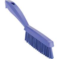 Narrow Hand Brush with Short Handle, Extra Stiff Bristles, 11-4/5" Long, Purple Haskins Industrial Inc.