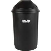 Bac &agrave; d&eacute;chets demi-rond avec couvercle, Poly&eacute;thyl&egrave;ne, 21 gal. US Haskins Industrial Inc.