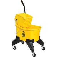 Seau & essoreuse pour vadrouille Grizzly, Pression vers le bas, 8 gal. US (32 pintes), Jaune Haskins Industrial Inc.