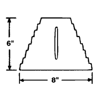 Wheel Chock, 9" x 8" x 6", Black Haskins Industrial Inc.
