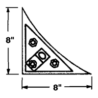 Wheel Chock, 8" x 8" x 8", Black Haskins Industrial Inc.
