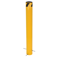 Pour-In-Place Bollards, Steel, 36-1/2" H x 5-9/16" W, Yellow Haskins Industrial Inc.