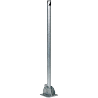 Fold-Down Bollards, Steel, 42" H x 1-3/4" W, Silver Haskins Industrial Inc.