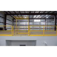 Barri&egrave;re de s&eacute;curit&eacute; pour mezzanine, 68-1/2" lo x 42" ha, 80-1/16" &eacute;lev&eacute;e, Jaune Haskins Industrial Inc.