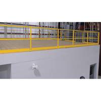 Barri&egrave;re de s&eacute;curit&eacute; pour mezzanine, 68-1/2" lo x 42" ha, 80-1/16" &eacute;lev&eacute;e, Jaune Haskins Industrial Inc.