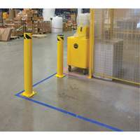 Safety Bollard, Steel, 36" H x 5-1/2" W, Yellow Haskins Industrial Inc.