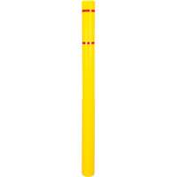 Polyethylene Bollard Cover, 4-1/2" Dia. x 64" L, Red/Yellow Haskins Industrial Inc.