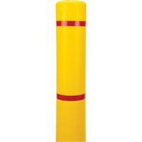 Polyethylene Bollard Cover, 4-1/2" Dia. x 64" L, Red/Yellow Haskins Industrial Inc.
