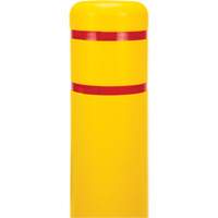 Polyethylene Bollard Cover, 6-5/8" Dia. x 52" L, Red/Yellow Haskins Industrial Inc.