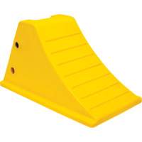 Wheel Chocks with Aluminum Tread, Polyurethane, Safety Yellow, 11-1/4" W x 21" D x 12-1/4" H Haskins Industrial Inc.
