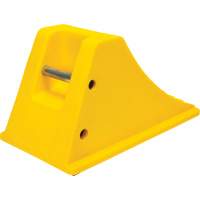 Wheel Chocks with Rubber Tread, Polyurethane, Yellow, 11-1/4" W x 21" D x 12-1/4" H Haskins Industrial Inc.